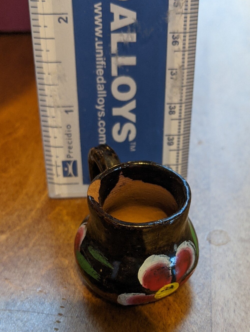 Miniature Clay Mug With Florals